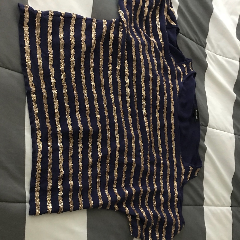 Bebe sequin baggy top